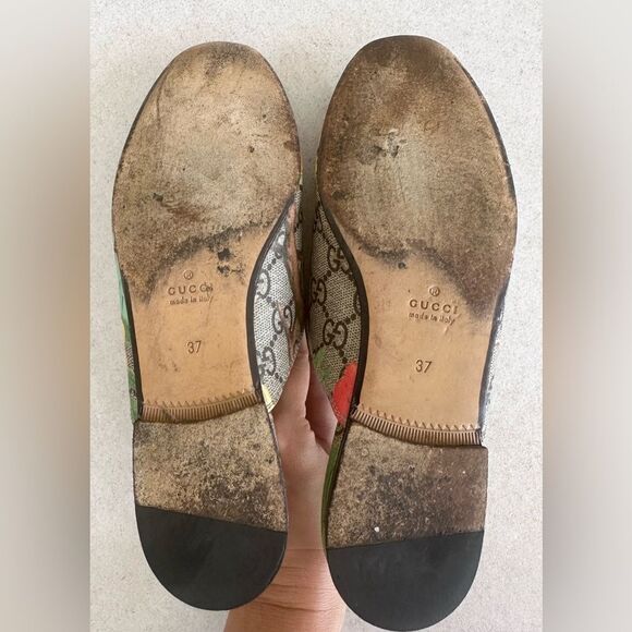 Gucci Princetown Multicolor GG Canvas Horsebit Tian Print Mules EU 37 US 7 - Picture 5 of 9